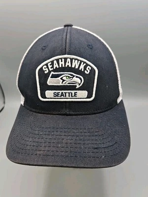 Seattle Seahawks Fútbol Equipo NFL Ropa Malla Snapback Sombrero Gorra Parche Azul Foto 1 de 4
