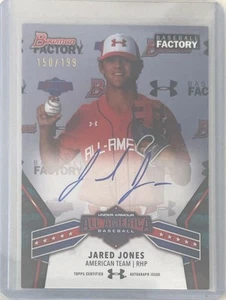 2025 BOWMAN BASEBALL FACTORY JARED JONES ALL-AMERICA CARD Auto /199 - Imagen 1 de 2