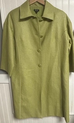 Abrigo chaqueta ligera verde mediana Worth para mujer talla Foto 1 de 4