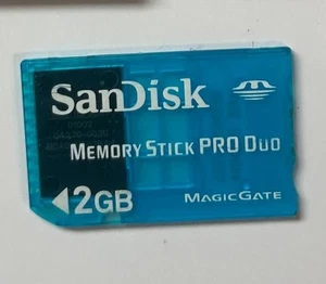 OFFICIAL Sandisk Memory Stick Pro Duo - 2 GB Sony PSP Memory Card MagicGate - Picture 1 of 1