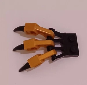 Lego Bionicle parts 7 pieces Foot Claw Talon Claws Toes Black / gold-tone legos - Picture 1 of 5