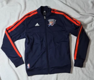 Oklahoma City Thunder OKC Adidas Jacket Warm Up On Court Durant NBA Men Small - Picture 1 of 3