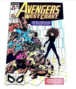 Vtg Avengers West Coast Captain America She Hulk Scarlet Witch #48 1989 Comic Bk - Picture 1 of 10