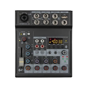TG502 4 Channel Audio Mixer Stereo Sound Board Console System 48V Phantom Power - Picture 1 of 5