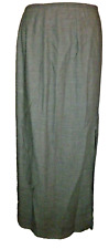 Ann Taylor Skirt Gray 100% Wool Lined Long Straight sz 10