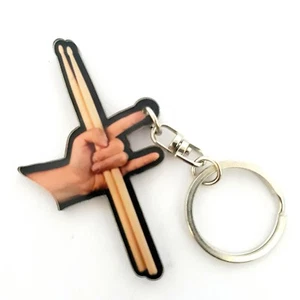 Power Drummer Sticks Portachiavi Acrilico - Acrylic Keychain - Llaveros Acrilico - Picture 1 of 1
