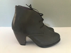 BNWT Ladies Sz 7 Rivers Brand Brown Casual Leather look Lace up Work Boot shoes - Picture 1 of 3