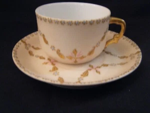 JR (Joseph Rieber) Baviera antica tazza e piattino Demitasse (firmato) - Foto 1 di 11