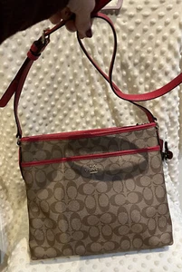 Bolso Bandolera 100% Coach Signature Cuero Lona Rango SA Se ve Nuevo - Imagen 1 de 9