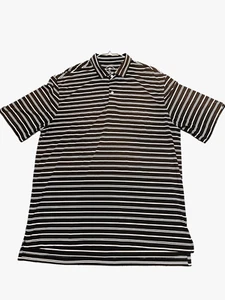 Polo de golf Fairway and Greene Tech para hombre marrón a rayas manga corta XL - Imagen 1 de 4
