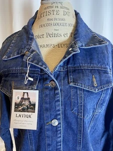 LAVIQK women’s Jean Denim Jacket , Size-S ,$36.99 - Picture 1 of 8