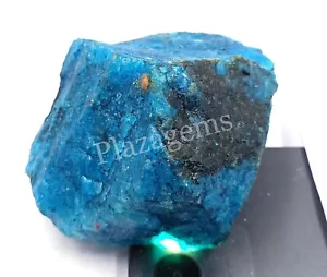 DYED NATURAL ROUGH KASHMIRI SKY-BLUE SAPPHIRE CERTIFIED 3341 CT GEMSTONE 4DAN - Picture 1 of 10