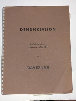 David Lax Denunciation Series Of Paintings Concerning Man's Fate 1949 Swerdlow - Image 1 of 4