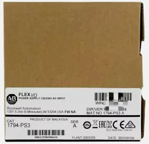 Neu Factory Sealed AB 1794-PS3/A FLEX I/O 24V-DC Power Supply Module 1794PS3 - Bild 1 von 3