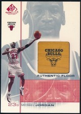 2000-01 UPPER DECK SP GAME FLOOR MICHAEL JORDAN GAME USED FLOOR/COURT INSERT #MJ