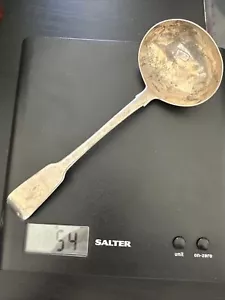 ANTICO MESTOLO IN SALSA IRLANDESE ARGENTO MASSICCIO. DUBLINO - Foto 1 di 9