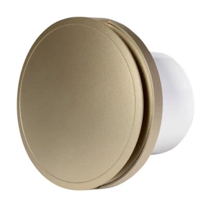 Silencieux Rond Salle de Bain Extractor Fan 125mm/12.7cm avec Or Avant Housse - Picture 1 of 4