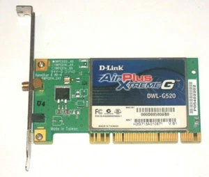 D-Link DWL-G520 108MBPS 802.11G PCI Wireless Network Adapter without Antenna - Picture 1 of 3