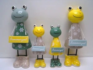 Formano Deko Frosch Trend Petrol Gelb Sommerzeit 17 cm und 25 cm - Bild 1 von 9