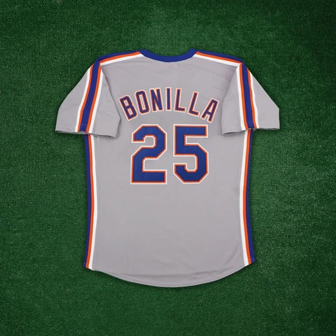 Bobby Bonilla 1992 New York Mets Grey Road Men's Cooperstown Throwback Jersey Cover
