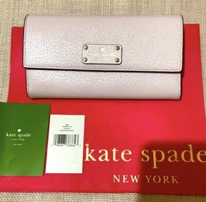 Kate Spade Leather Jean Wellesley Wallet With Back Slip in perfect pink Color - Picture 1 of 8