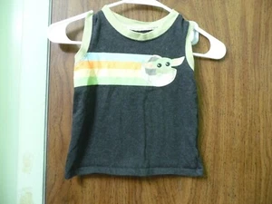 THE CHILD STAR WARS TANK TOP BLACK AND GREEN 5T - Picture 1 of 2