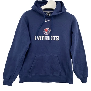 Nike Sportswear Youth Large Classic Pullover Hoodie Patriots Spellout Logo Blue - Picture 1 of 8