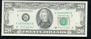 1988-A $20 FRN FEDERAL RESERVE NOTE CHICAGO, IL GEM UNCIRCULATED - Picture 1 of 2