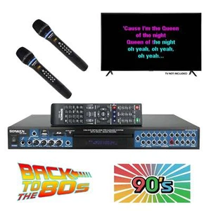 Sonken MP4000 Pro Karaoke Machine + 420 Songs from the 80's & 90's + 2 Wirele... - Picture 1 of 12