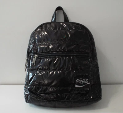 Officially Licensed 12" "Coca Cola" Black Puffer Mini Zippered Backpack (Coke) - Image 1 of 4