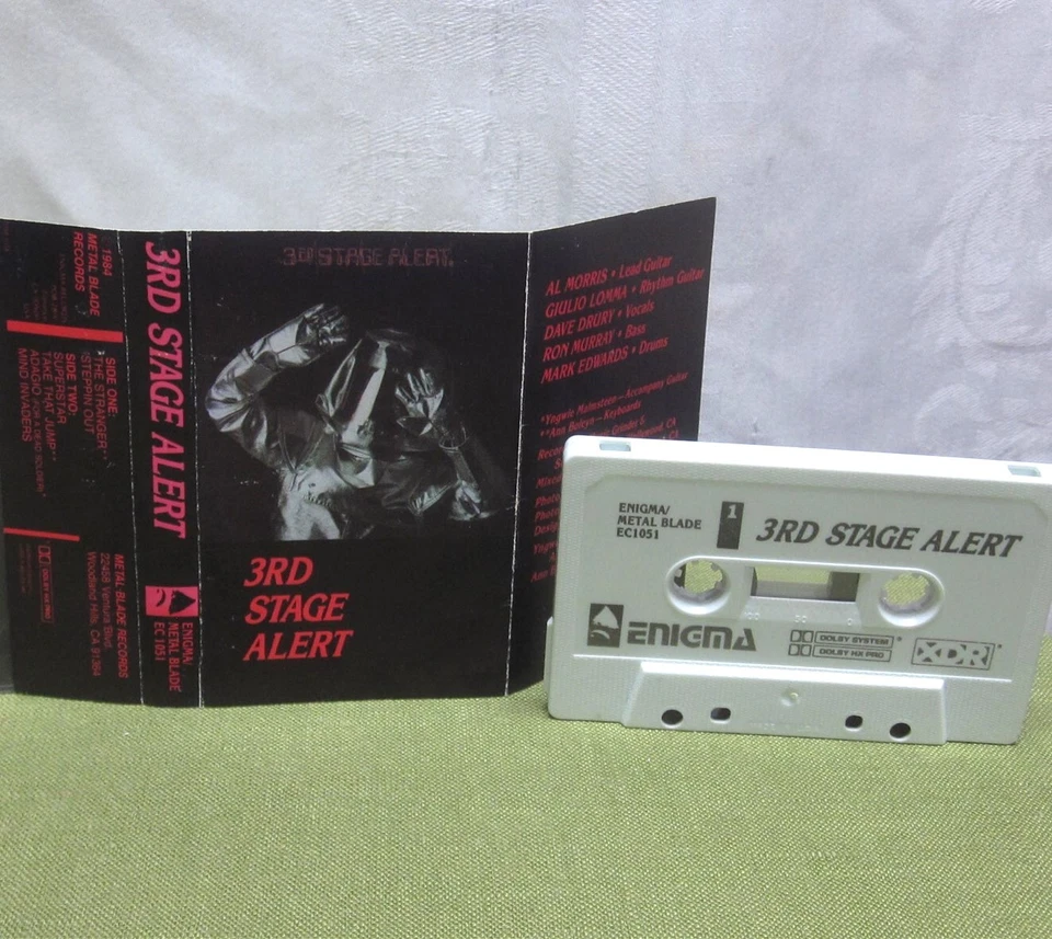 3RD STAGE ALERT Los Angeles metal Riot cassette tape Steeler 1984 Mind Invaders Foto 1 de 1