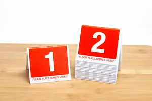 Números de mesa de restaurante, 1-40, estilo tienda, naranja con número blanco, envío gratuito - Imagen 1 de 1
