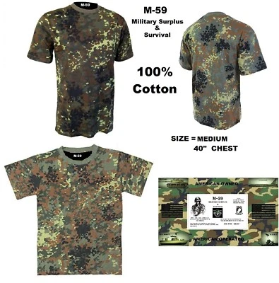 FLECKTARN CAMO T-SHIRT - GERMAN SIZE ON BOX STATES GROBE / 40" CHEST = U.S. MED - Image 1 of 3