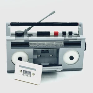 Reproductor de cassette grabadora de cinta radio para exhibición niños regalo 280 piezas construcción sin usar, en caja - Imagen 1 de 1