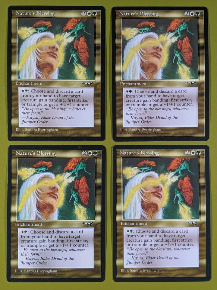 Nature's Blessing x4 Alliances 4x Playset Magic the Gathering MTG  - Image 1 of 1