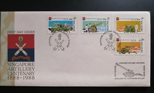 History Singapore Military Centenary Fdc 1988 - Picture 1 of 2