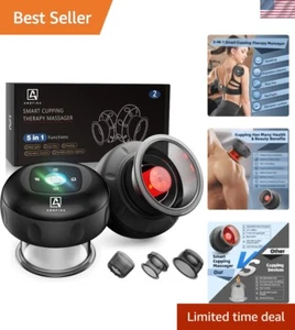 Juego de 2 Terapia de Ventosas Eléctricas, Kit de Ventosas Inteligentes 5 en 1 con Luz Roja Thera... - Imagen 1 de 8