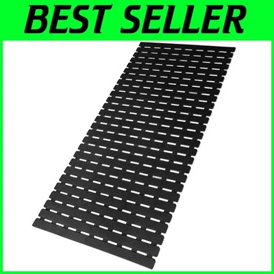 Противоскользящий коврик для душа со сливным отверстием - черный 37,5x15,7 дюйма - Изображение 1 из 4