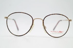 Glasses TITANFLEX 3656 Multicoloured Gold Oval Frames Eyeglasses New - Picture 1 of 6