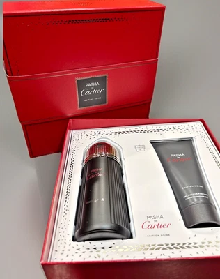 PASHA DE CARTIER Edition Noire 2 peças conjunto de presente Eau De Toilette e gel de banho - Imagem 1 de 4
