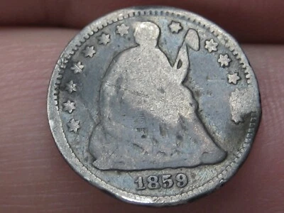 Media moneda de diez centavos O Seated Liberty 1859 - Nueva Orleans, buenos detalles Foto 1 de 4