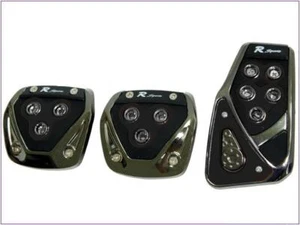 CAR MANUAL TRANSMISSION PEDALS R Sports BLACK X 3 PIECES - Picture 1 of 2