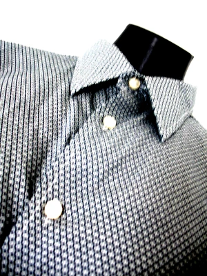 Camisa de vestir Cezani para hombre con botones delanteros manga larga negra/gris talla XL Foto 1 de 4