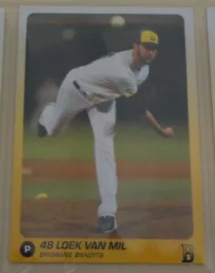 2018/19 Loek Van Mil card Brisbane Bandits- Curacao Neptunus-Rochester Red Wings - Foto 1 di 2