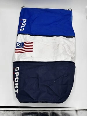 Bolso de Lona Vintage Polo Sport Ralph Lauren Gimnasio Pista Bandera de EE. UU. Viaje Tri Color Foto 1 de 4