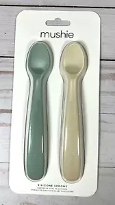 Cucharas de silicona para bebé Mushie Cambridge azul arena de tamizado 2 unidades - Imagen 1 de 7