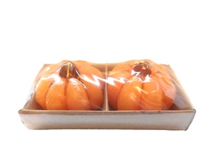 2 Beautiful Pumpkin Shape Fall Thanksgiving Candles New in Package - Picture 1 of 4