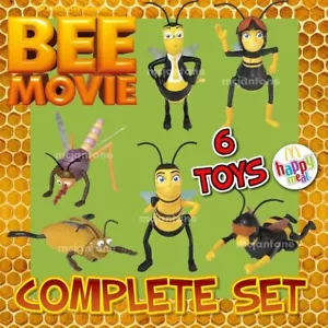 Sin usar en paquete 6 McDonald's 2007 PELÍCULA DE ABEJAS Jerry Seinfeld INSECTO insecto CUERDA juguete de acción - Imagen 1 de 3