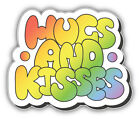 Hugs And Kisses Slogan Car Bumper Sticker Decal  ''SIZES''
