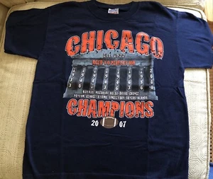 Vintage Boys size L Chicago Bears 2007 Champions Aged to Perfection t-shirt - Picture 1 of 3